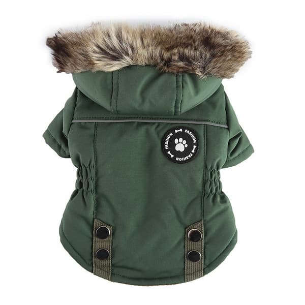Hund Vinter Varm Glidelåsjakke, Reflekterende Sele Kjæledyrfrakk, Polyester