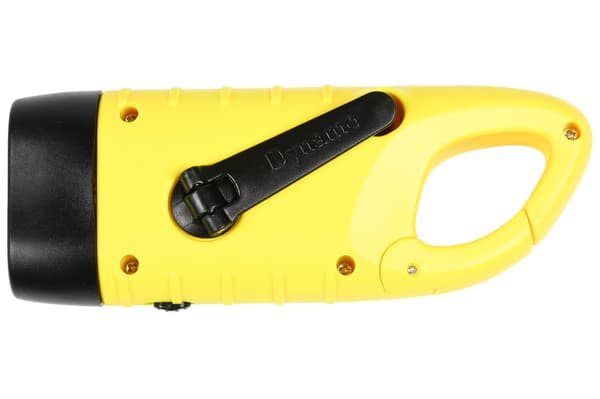 3 LED lommelygte med karabinhage, sol- og dynamodrevet, kompakt campinglampe