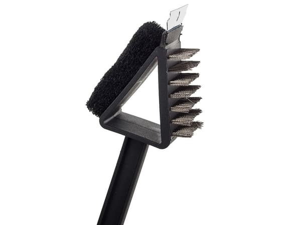 Grillin puhdistusharja, 3-in-1 teräsharja, kaavin ja sieni, kestävä, 36 cm