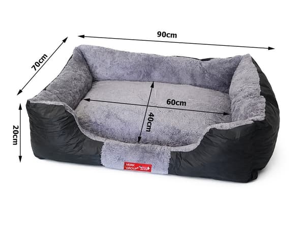 Blød hundeseng sofa, plys kæledyrssofa, vaskbart betræk, mellemstore til store hunde Large
