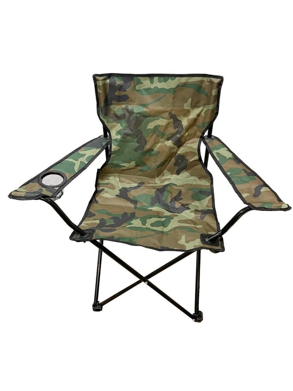 Camouflage Campingstol 50x50x80 cm, 600D Polyester, Sammenklappelig Udendørs
