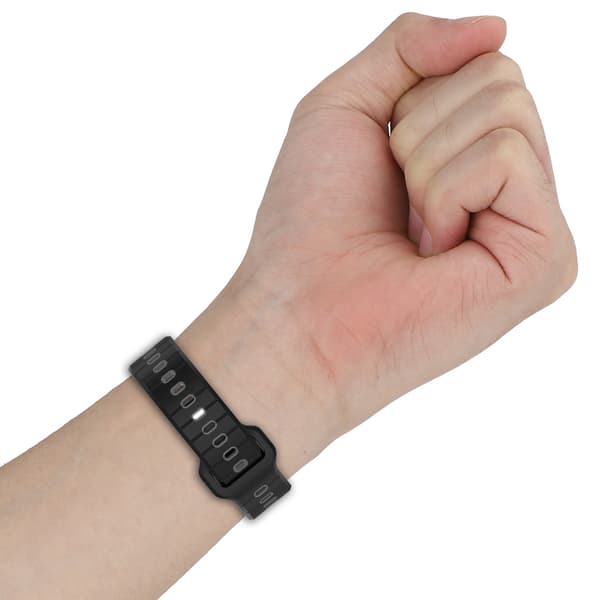 Silikoneurrem kompatibel med Huami Amazfit Helio Strap, sort og grå, tofarvede vandrette striber