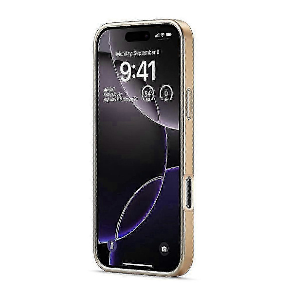 Fierre Shann Python Tekstur Elektroplettering PU Telefoncover Brown For iPhone 16 Pro Max