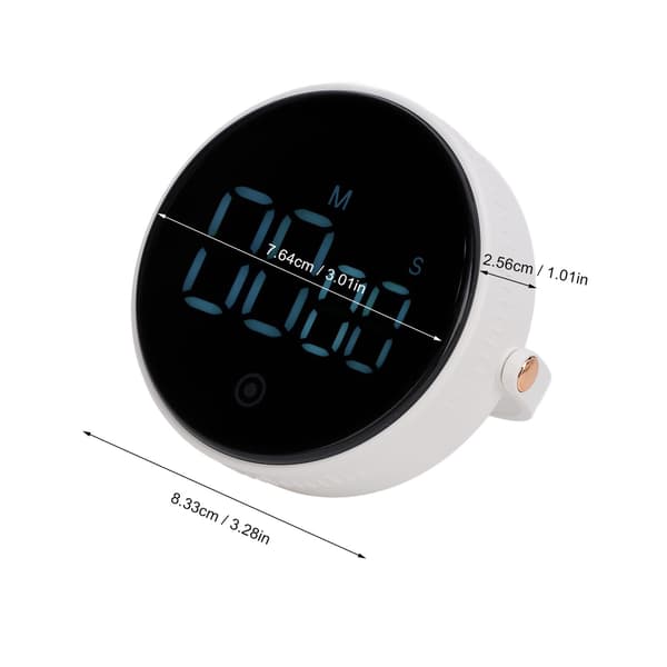 Digital køkkentimer LED-display, hvid, justerbar 3 lydstyrkeniveauer, præcis husholdningstidsminder