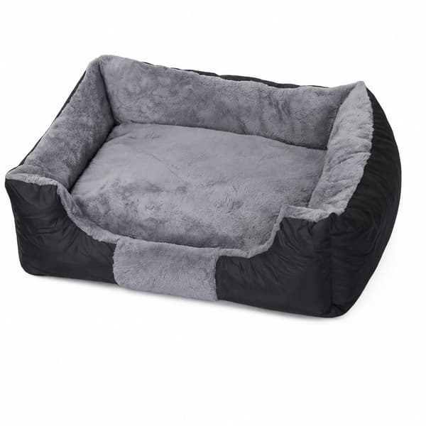 Blød hundeseng sofa, plys kæledyrssofa, vaskbart betræk, mellemstore til store hunde Large