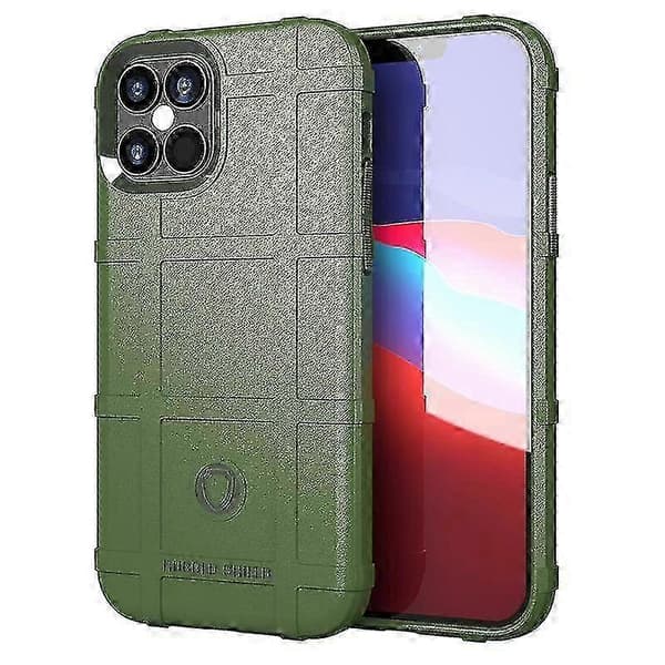 TPU Kolfiber Skal För iPhone 12 Pro Grön Mfkj-1834