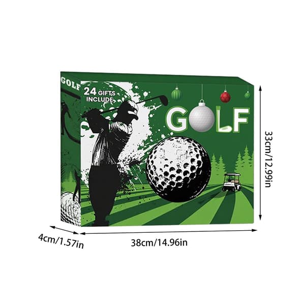 Golf Adventskalender Julnedräkning, Bollmarkörpresent för Golfare, ABS Metall