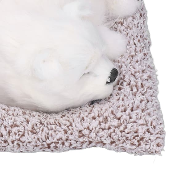 Simuleringshundleksak med ljud, vit samojed, plyschplast, bildekoration, ny present