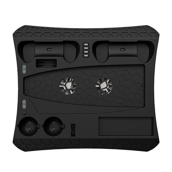 PS5 Køle- og Ladestation med PS MOVE Controller Oplader, Sort, ABS, Opbevaring til VR Headset