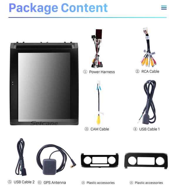 12.1\" Android bilstereo til Ford F150 2015-2019, 4+64GB, Qualcomm 8 Core, Trådløs Carplay