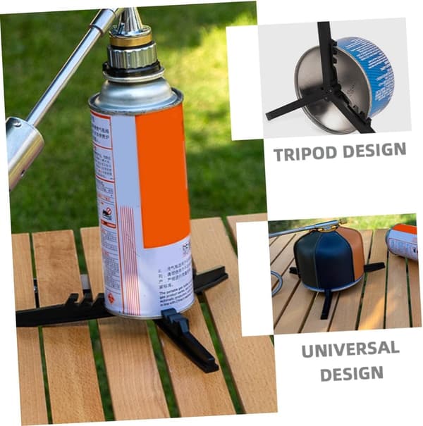 Nylon gassbeholderstøtte, sammenleggbar, for camping og grilling