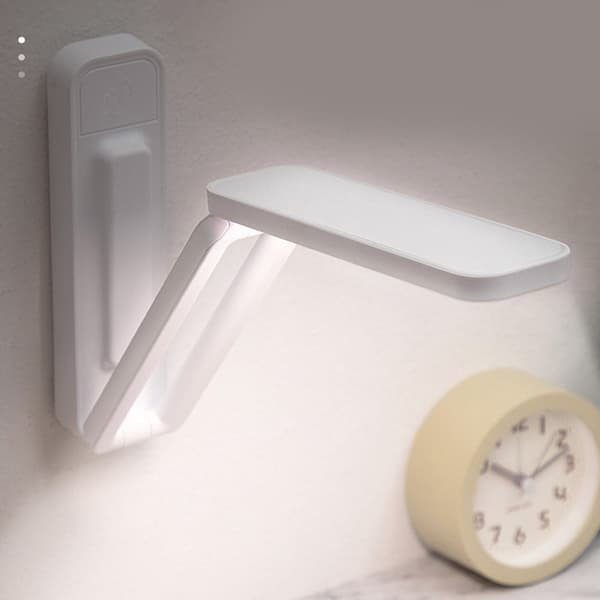 Sammenfoldelig bordlampe, bærbar plug-in blød lys bordlampe til kontor og hjem