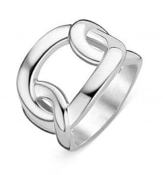 Sølvring Victoria, sømløst rustfritt stål, størrelse 56 (17,8 mm)