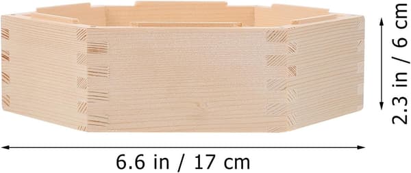 Hexagonal matångkorg 6 tum 152x152x60mm Robust köksångare för dumplings, dim sum och grönsaker