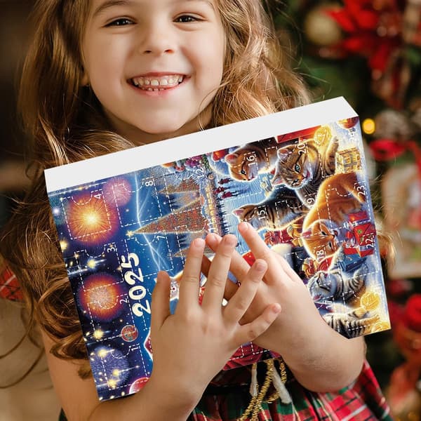 Julekalender 24 dager, Akryl Adventskalender for barn og voksne, Juledekorasjon A