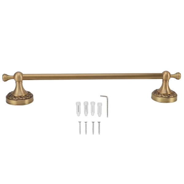 Kobber Retro Håndklestativ, 40cm, Plassbesparende, Vippesikker, Enkelt Håndklestang for Bad
