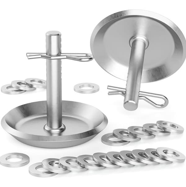 Justerbar snöplogssko-kit, universell passform för ATV UTV, rostfritt stål, silver