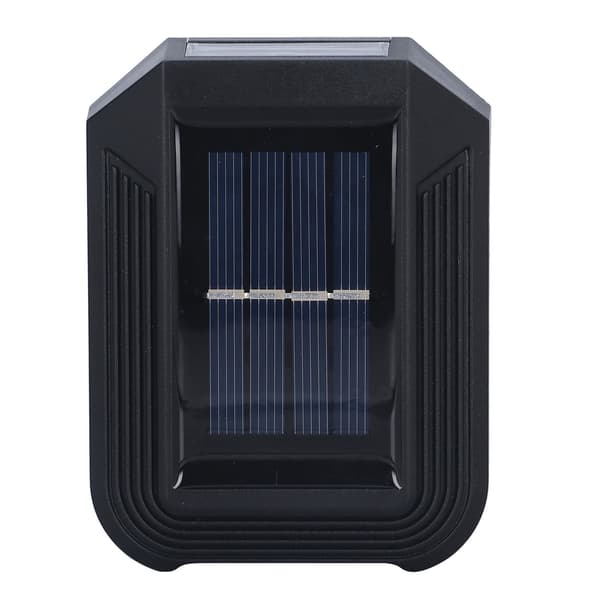 Solcellevegglamper, 6LED, IP65 vanntett, utendørs armatur for hage og gårdsplass, hvit