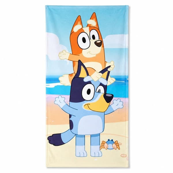 Bluey badehåndkle 70x140 cm, hurtigtørkende polyester, badehåndkle for barn