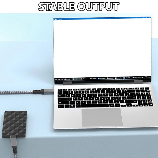 USB C-kabel USB C till USB C flexibel kabel stöder ThunderRate 4/3, USB4, PD 240W snabbladdning, 8K-video, 40 Gbps data 0.3m
