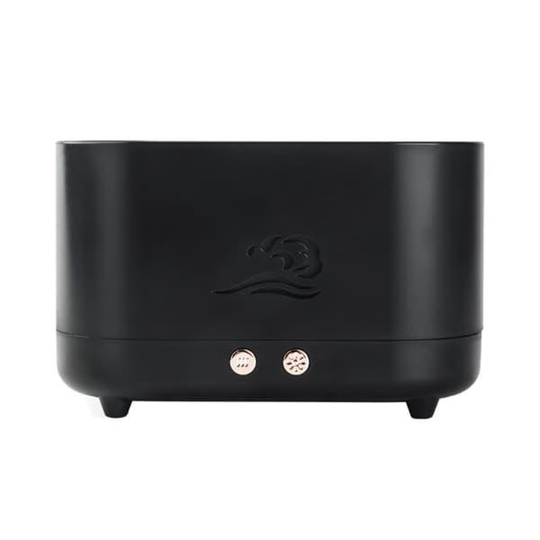 Flamme Aroma Diffuser, Svart, Automatisk Avstenging, Fargerikt Pustelys, Stillegående Luftfukter