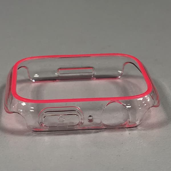 PC Bumperdeksel til Apple Watch Series 7/8 45mm, Selvlysende i Mørket, Støtsikkert, Rosa