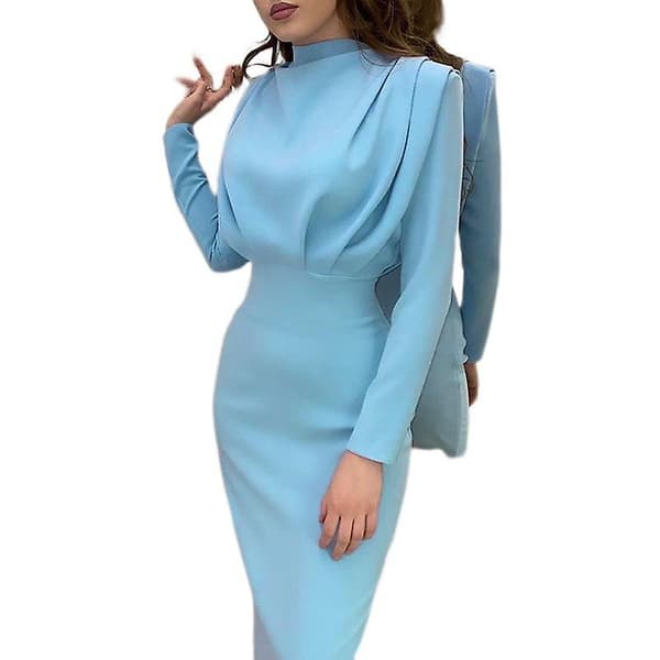 Elegant langærmet bodysuit til damer BLUE L