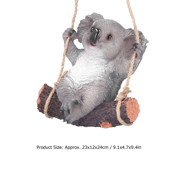 Koala-figur i harpiks, hængende ornament, udendørs havepynt