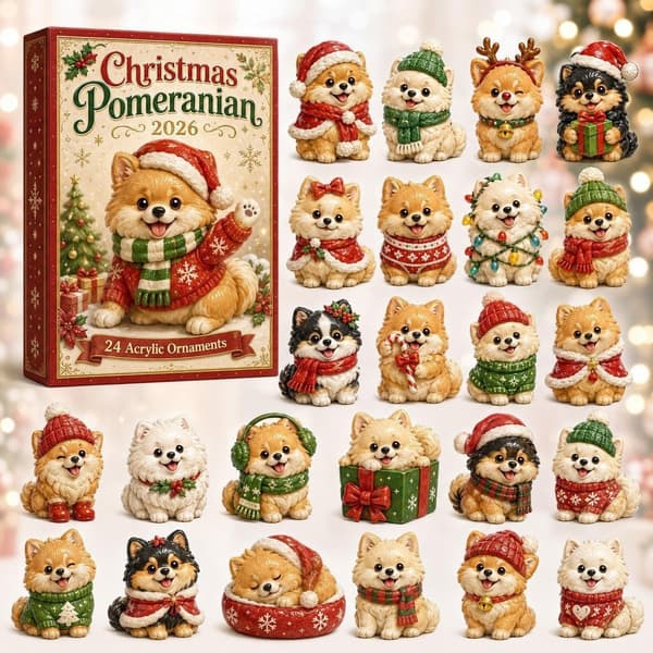 Dyrenes julekalender 2026, Akryl flat anheng blindboks, 90 deler