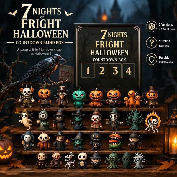 3D Halloween-nedräkningsbox, 31/15/7 dagars Fright Night, PVC-samlarobjekt 31 Days