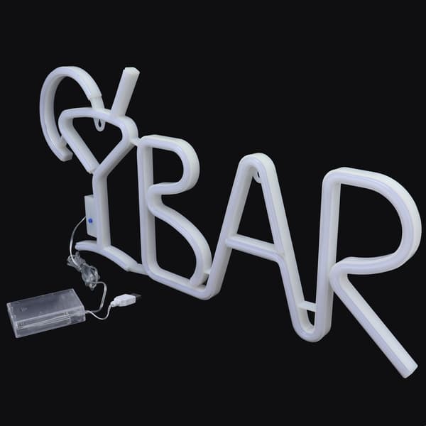 LED Neonskilt BAR Lys, 8 Moduser, 24-tasters Fjernkontroll, for Hjem Restaurant Fest