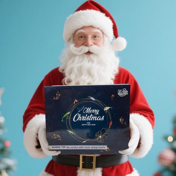 Fiskedrag Adventskalender, 24-dagars nedräkning, Julklapp till pappa, 24 drag
