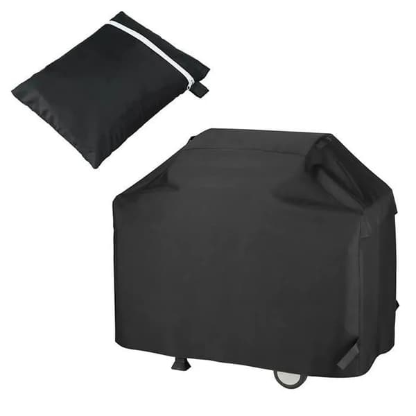 Udendørs grillovertræk, vandtæt polyester, sort, 80x66x100cm, vindtæt
