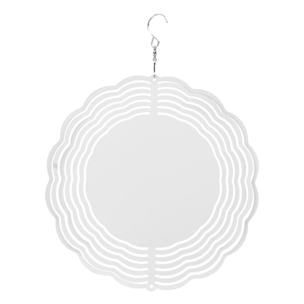 Sublimering vindklokke, DIY blank vindturbin i aluminium, utendørs hagevindusdekorasjon