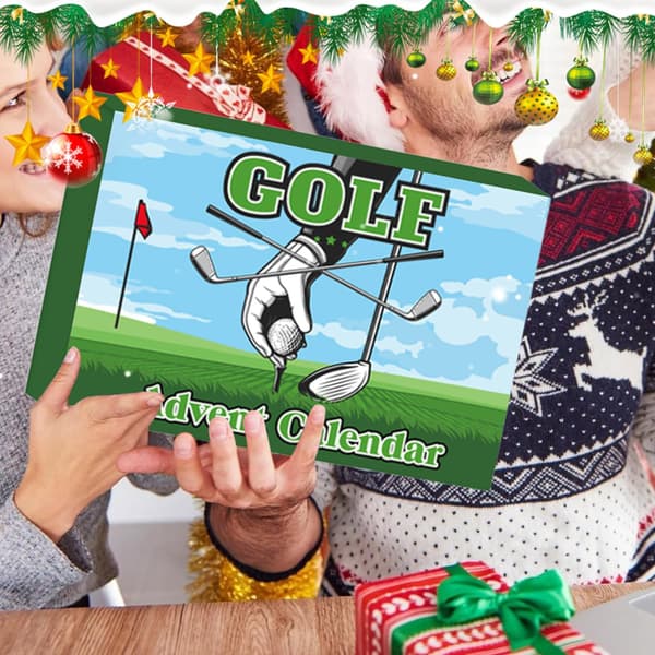 Golf Julekalender 2025, 24 Dager Samleobjekter Ballmarkører, Gave til Golfere