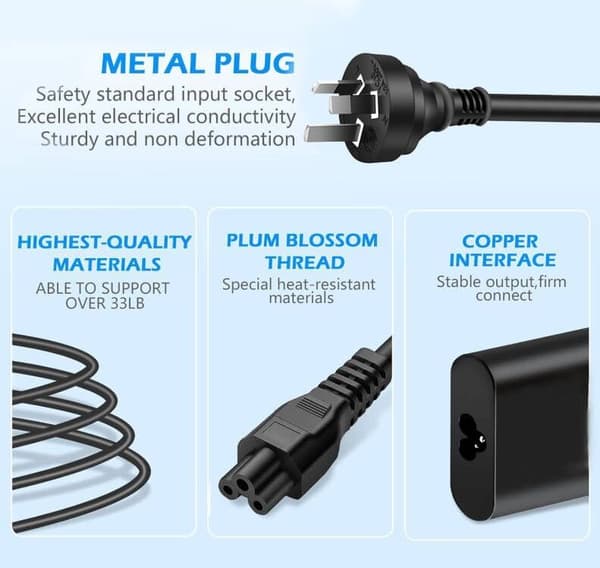 65W 19.5V 3.34A A1435 AC-adapter bærbar oplader til Dell Latitude - 7.4x5.0mm, sort