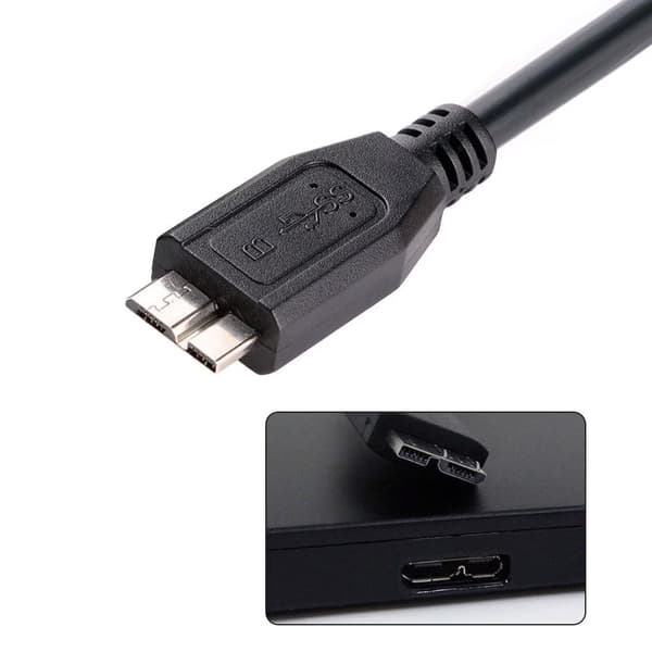 Micro USB 3.0 till USB 3.0-kabel, 0,5M, Höghastighet, för extern hårddisk HDD