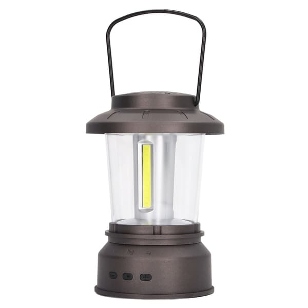 Retro Udendørs Bluetooth Højttaler Lanterne, IP65 Vandtæt, 2 Tilstande, USB Strøm, Hvidt Lys, Camping