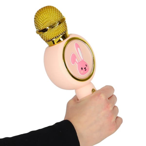 Børne-karaokemikrofon med indbygget højttaler, Bluetooth, trådløs, bærbar, til børn