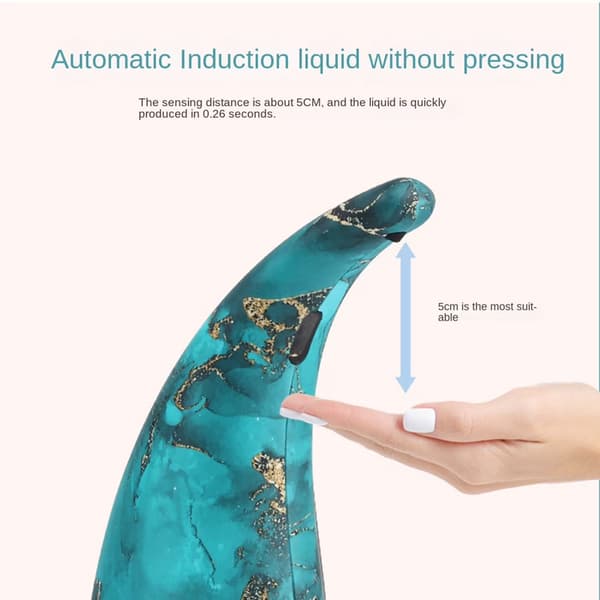 Automatisk Tvåldispenser 300ML, Beröringsfri Sensor Vätskedispenser, ABS, Halkfri, Badrum Kök