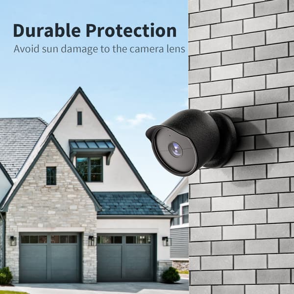 Silikonfodral för Google Nest Cam, svart, väderbeständigt skyddsfodral