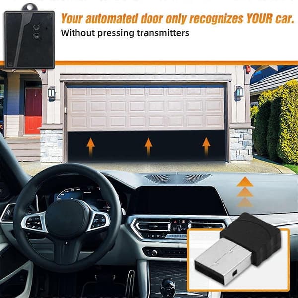 Universal Garasjeportåpner Mottaker USB Sensor 2.4G Bluetooth 12 24V Fjernkontroll Portmottaker Black