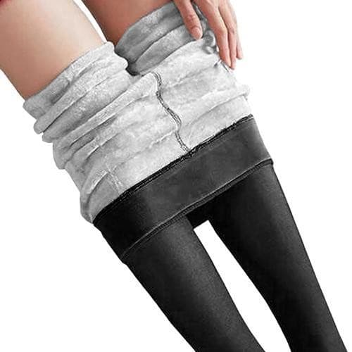Fleeceforede leggings for kvinner, varm vintertermisk, S, myk teddyfleece S