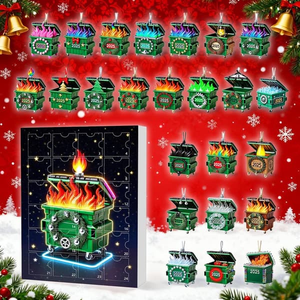 Julkalender med prydnadsföremål, 24-dagars 2D akryl, stil B