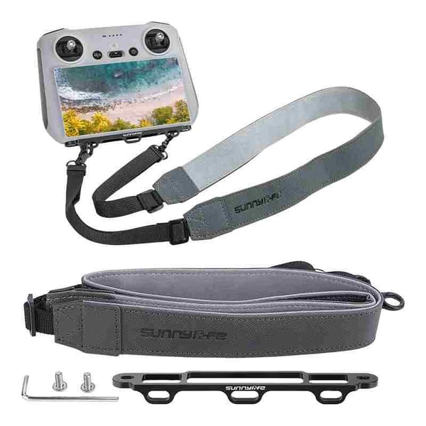 Sunnylife Lanyardholder til DJI RC Controller, Aluminium, Justerbar 62,5-80 cm, Sort