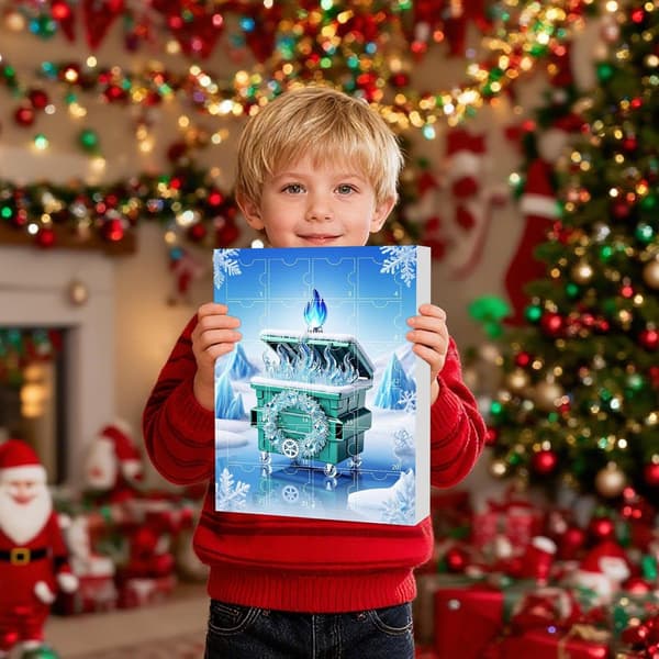 Julkalender med prydnader, 24-dagars 2D akryl, stil E