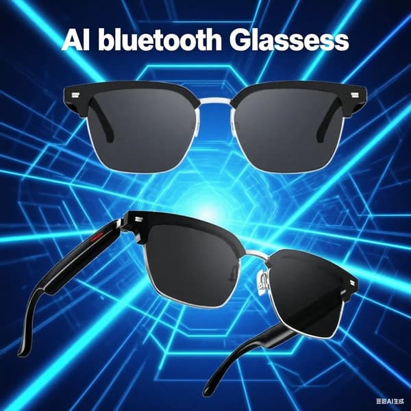 Bluetooth Smartglasögon med AI-översättning, Vattentät Ljudströmning, Perfekt för Utomhus och Pendling White