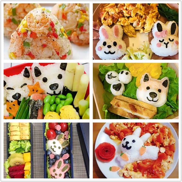 Sødt Sushi Risbold Form Sæt, Tegneserie Bento DIY Værktøj, Onigiri Maker