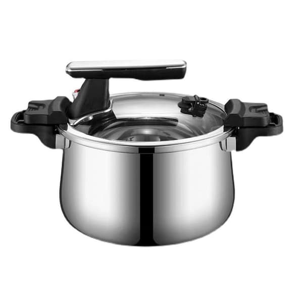 Mikrotrykkoker i rustfritt stål, 26 cm 3-lags, multifunksjonell, jevn oppvarming for hjemmet
