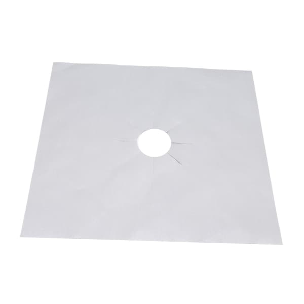 Spisbrännarskydd, silver, 27x27cm, PTFE non-stick, gasspis skyddsdynor, 4-pack